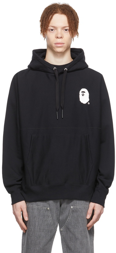 Photo: BAPE Black Cotton Hoodie