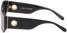 LINDA FARROW Black Debbie Sunglasses