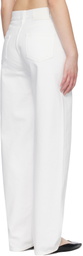 Loulou de Saison White SAMUR LDS Organic Denim Boyfriend Jeans