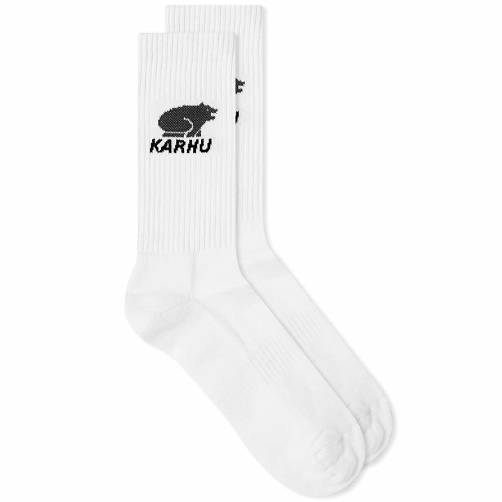 Photo: Karhu Men's Classic Logo Sock in White/Black