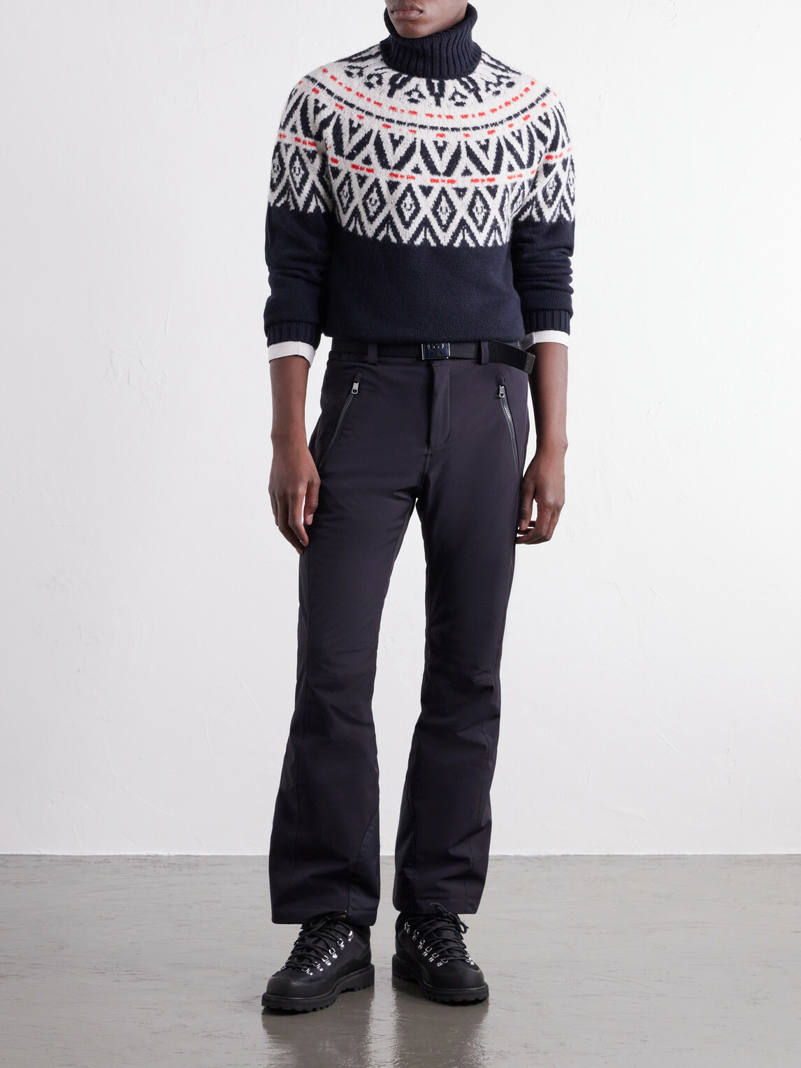 BOGNER - Roxter Fair Isle Jacquard-Knit Cashmere Rollneck Ski Mid-Layer - Blue