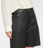 Stouls Sofiane leather Bermuda shorts