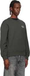Maison Kitsuné Brown 'Maison Kitsuné' Handwriting Comfort Sweatshirt