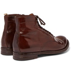 Officine Creative - Anatomia Burnished-Leather Derby Boots - Men - Dark brown