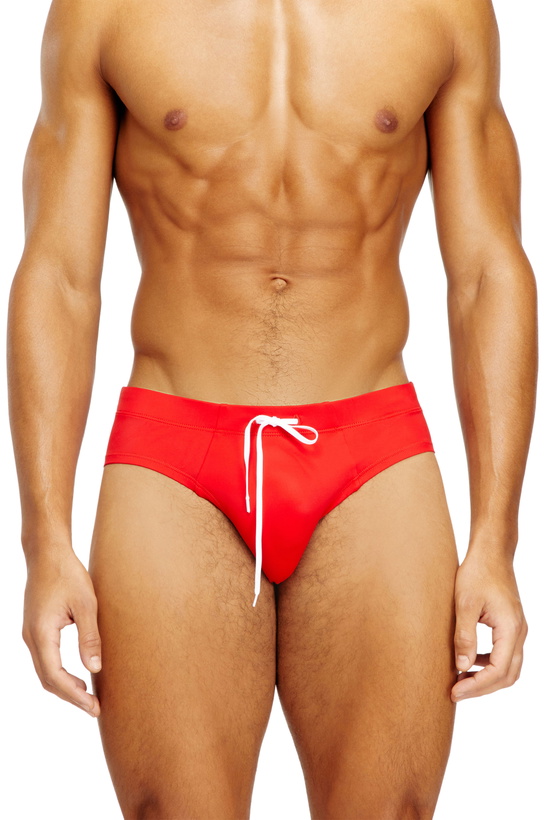 Photo: Diesel Lycra swimsuit with back logo - Swim briefs Mens in Red