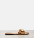 Loewe Pebble leather slides