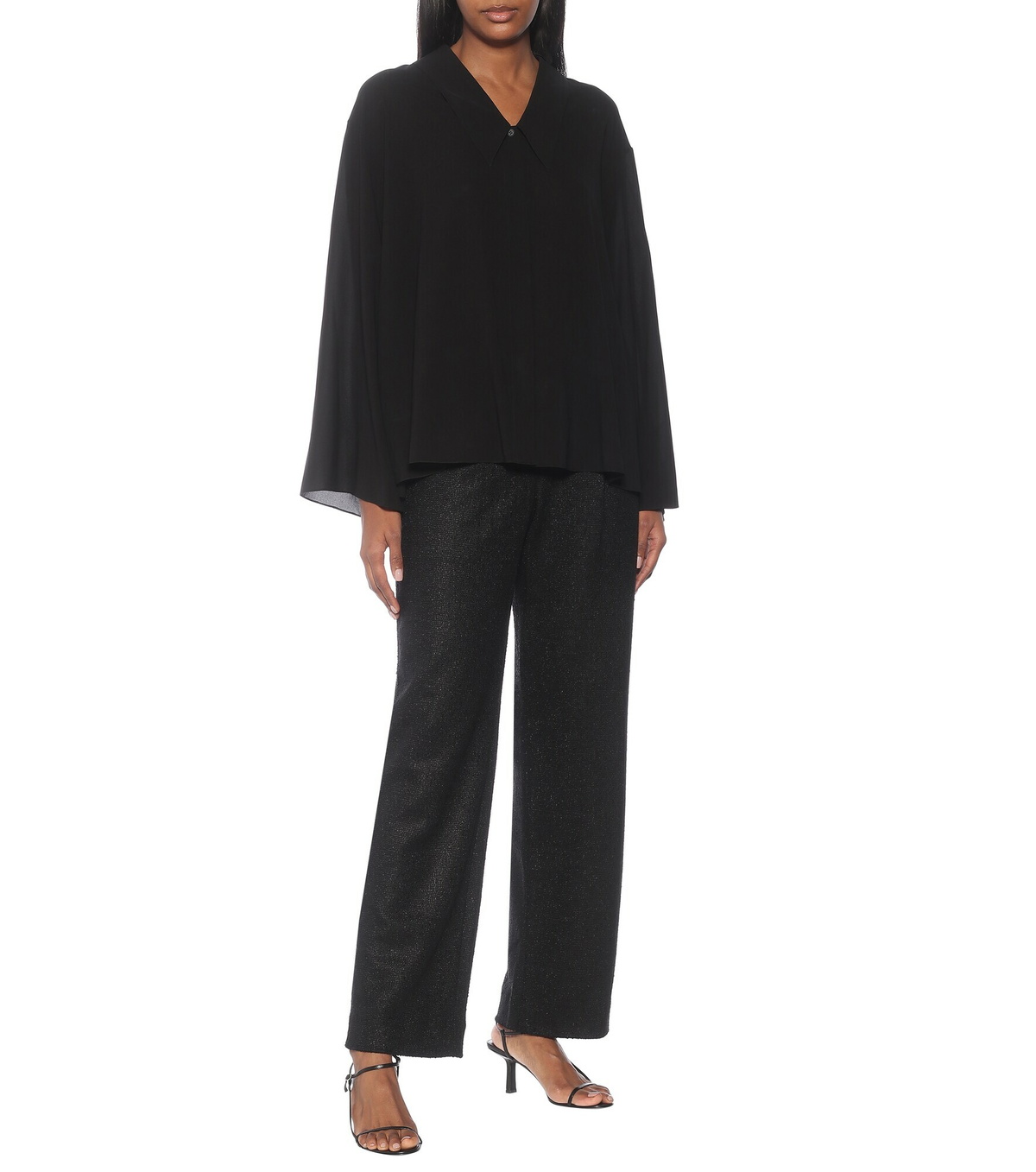 Deveaux New York - Nicola high-rise straight tweed pants