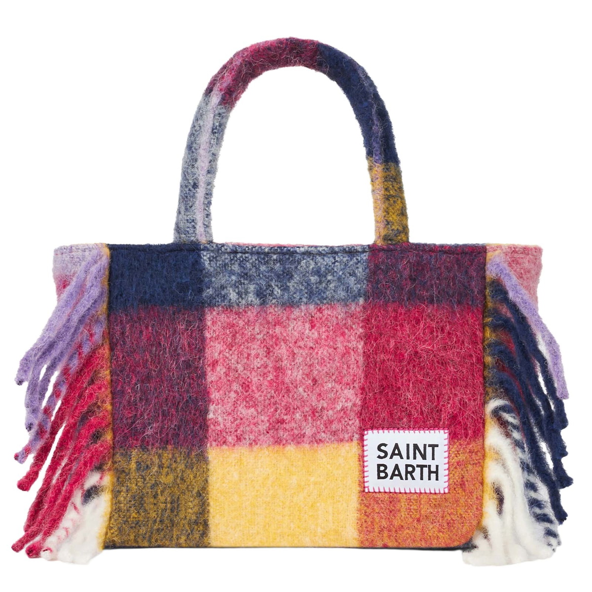 MC2 Saint Barth Colette Blanket Handbag With Check Print