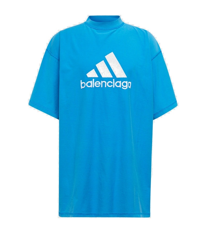 Photo: Balenciaga - x Adidas Logo cotton T-shirt