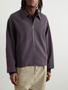 Small Talk - Washed Silk-Twill Jacket - Purple