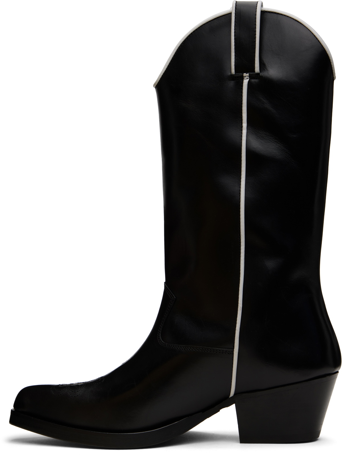 Ernest W. Baker Black High Western Boots Ernest W. Baker