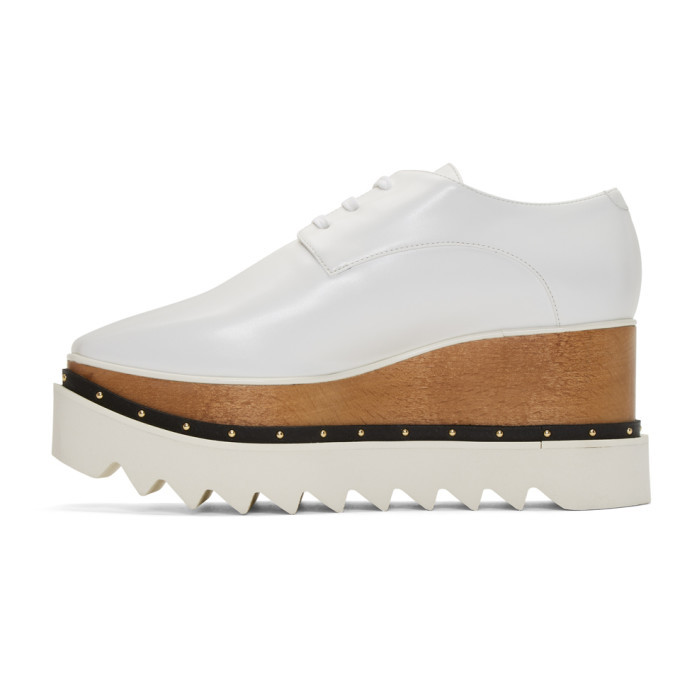 Stella McCartney White Elyse Stud Derbys Stella McCartney