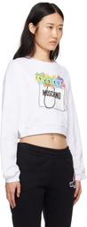 Moschino White Puzzle Bobble Sweatshirt