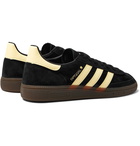 adidas Originals - Handball Spezial Leather-Trimmed Suede Sneakers - Black