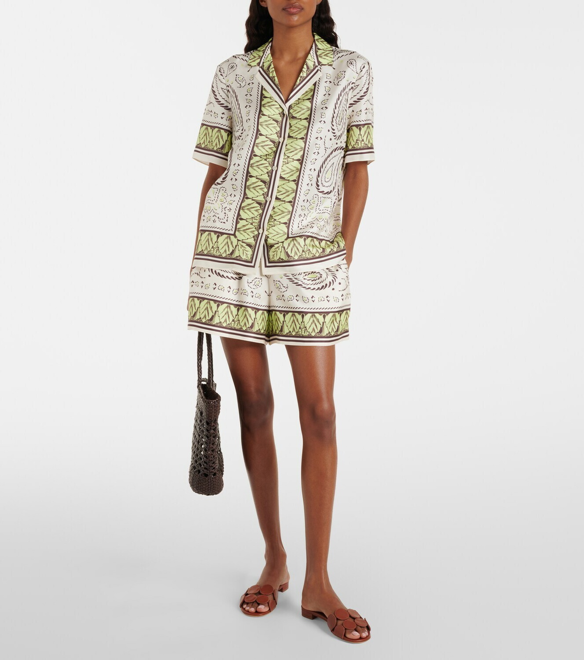 Tory Burch Printed silk shorts