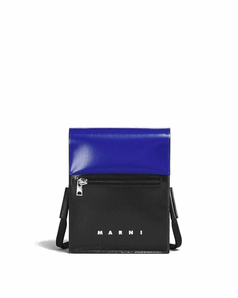 Photo: Marni Tribeca Shoulder Bag Black|Blue - Mens - Small Bags