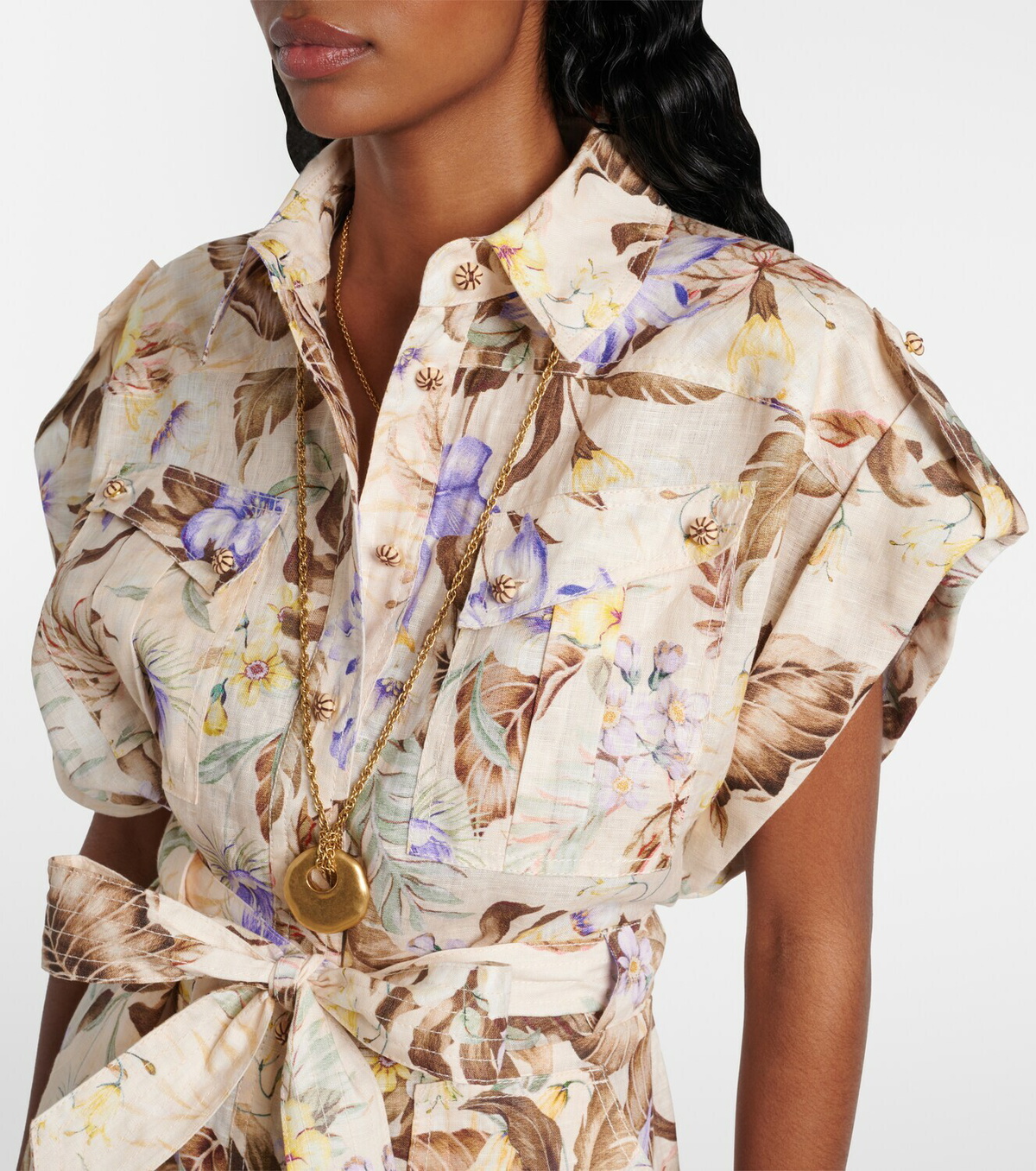 Zimmermann Floral linen romper