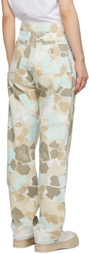 Objects IV Life Beige & Blue Camouflage Jeans