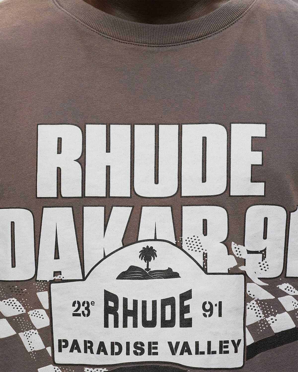 Rhude Dakar 91 Ls Tee Grey Longsleeves Rhude