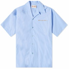 Marni Men's Logo Vactaion Shirt in Iris Blue