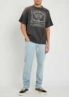 Saint Mxxxxxx Fearless Printed Distressed Cotton T-shirt Black