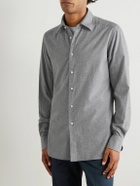 Incotex - Glanshirt Cotton-Flannel Shirt - Gray