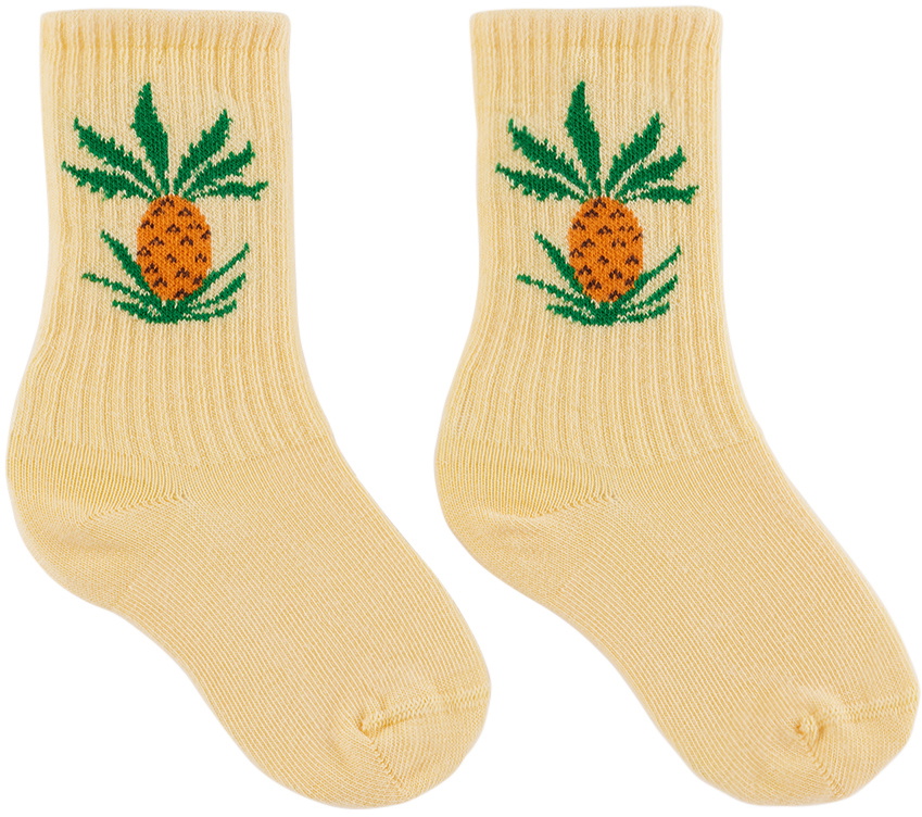 MINI RODINI 3-PACK FRUITS SOCKS BROWN