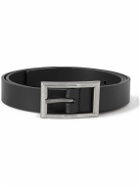 SAINT LAURENT - 3cm Leather Belt - Black