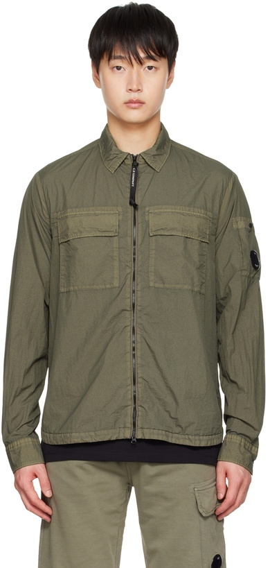 Photo: C.P. Company Khaki Zip Shirt