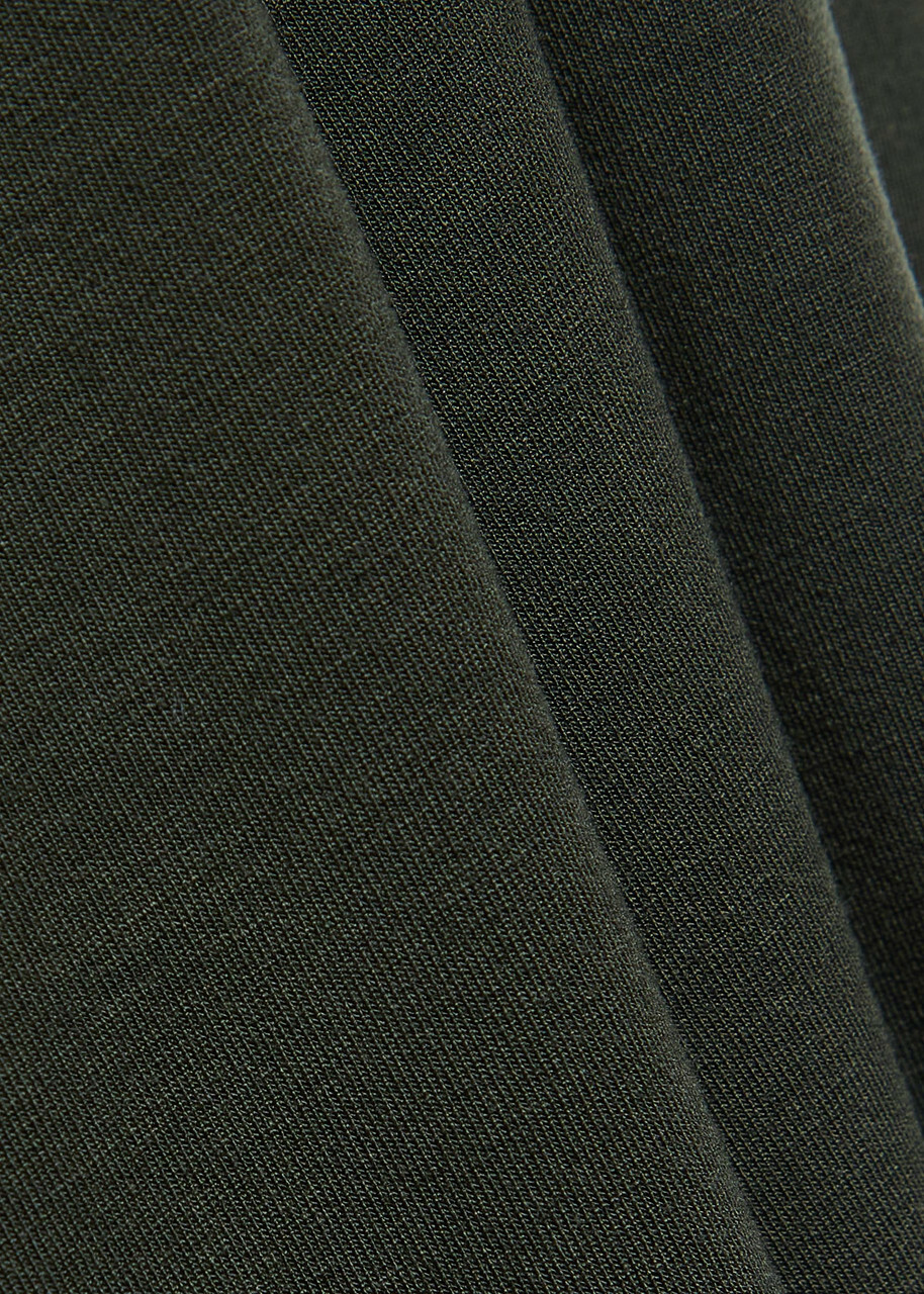 Eileen Fisher Lantern Jersey Midi Dress Dark Green