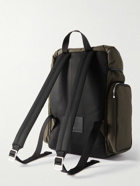 SAINT LAURENT - City Leather-Trimmed Canvas Backpack - Green