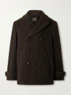 Slowear - Double-Breasted Wool-Blend Plush Coat - Brown