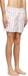 Bather Pink & White Stripe Swim Shorts