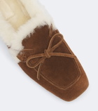 Aeyde Jasper shearling-lined suede boat shoes