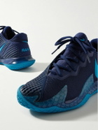 Nike Tennis - NikeCourt Zoom Vapor Cage 4 Rafa Rubber-Trimmed Mesh Sneakers - Blue