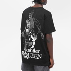 Alexander McQueen Men's illustration Print T-Shirt in Black/Ivory