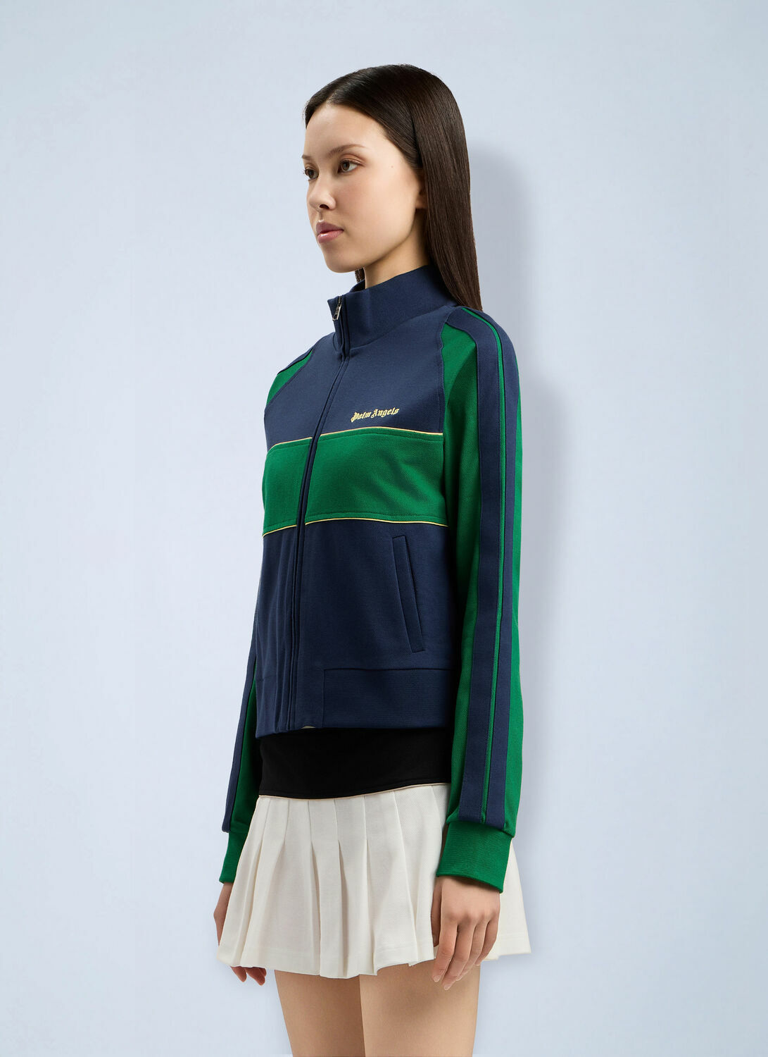 Palm Angels Classic Logo Zipped Crew Jacket