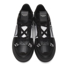 Valentino Black and White Valentino Garavani Elastic Low-Top Sneakers