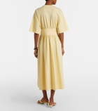 Toteme Gathered cotton jersey midi dress