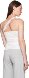 VAILLANT White Ruched Tank Top