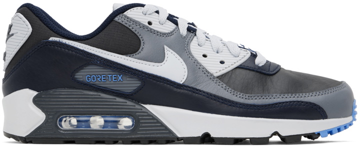Photo: Nike Black & Gray Air Max 90 GTX Sneakers