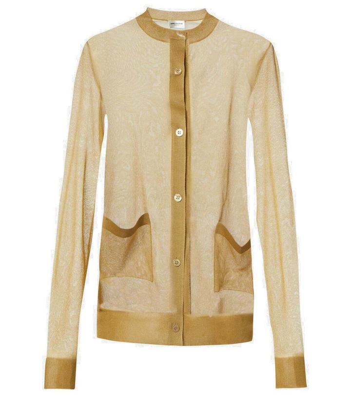 Photo: Saint Laurent Sheer silk cardigan