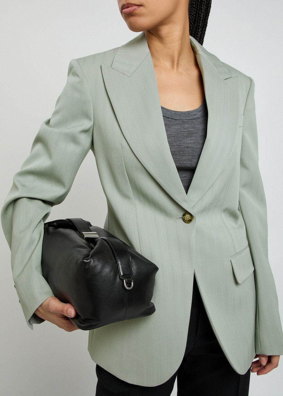 Stella Mccartney Single-breasted Wool Blazer Sage