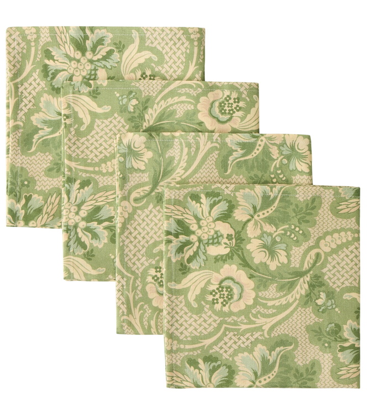 Photo: Cabana Iris set of 4 floral printed linen napkins