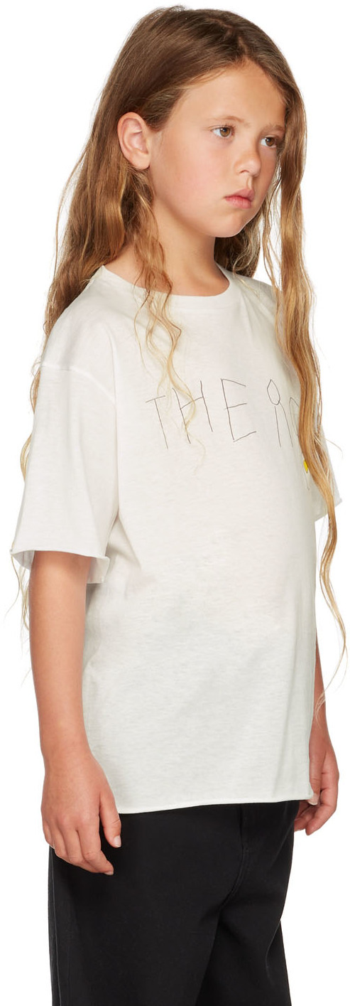 The Row Kids White Breakfast At The Row T-Shirt The Row