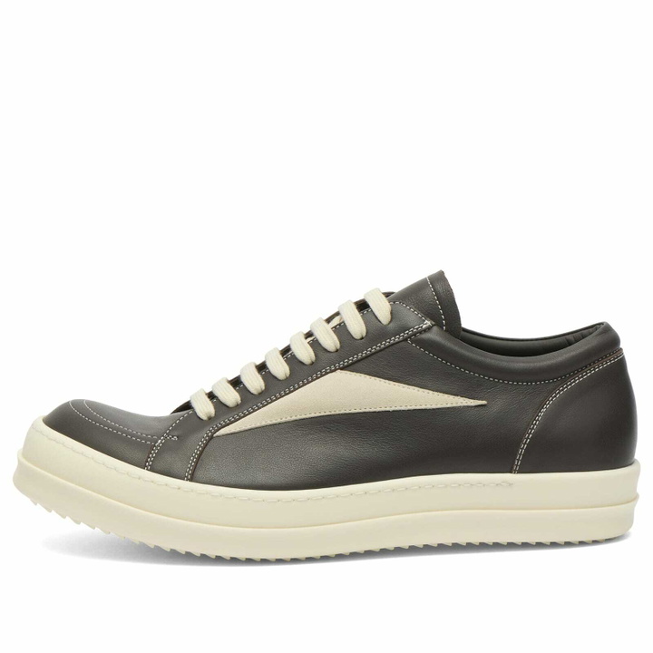 Photo: Rick Owens Men's Leather Vintage Sneaks in Drkdust/Milk/Milk