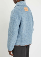 JW Anderson Melange Wool-blend Jacket Blue