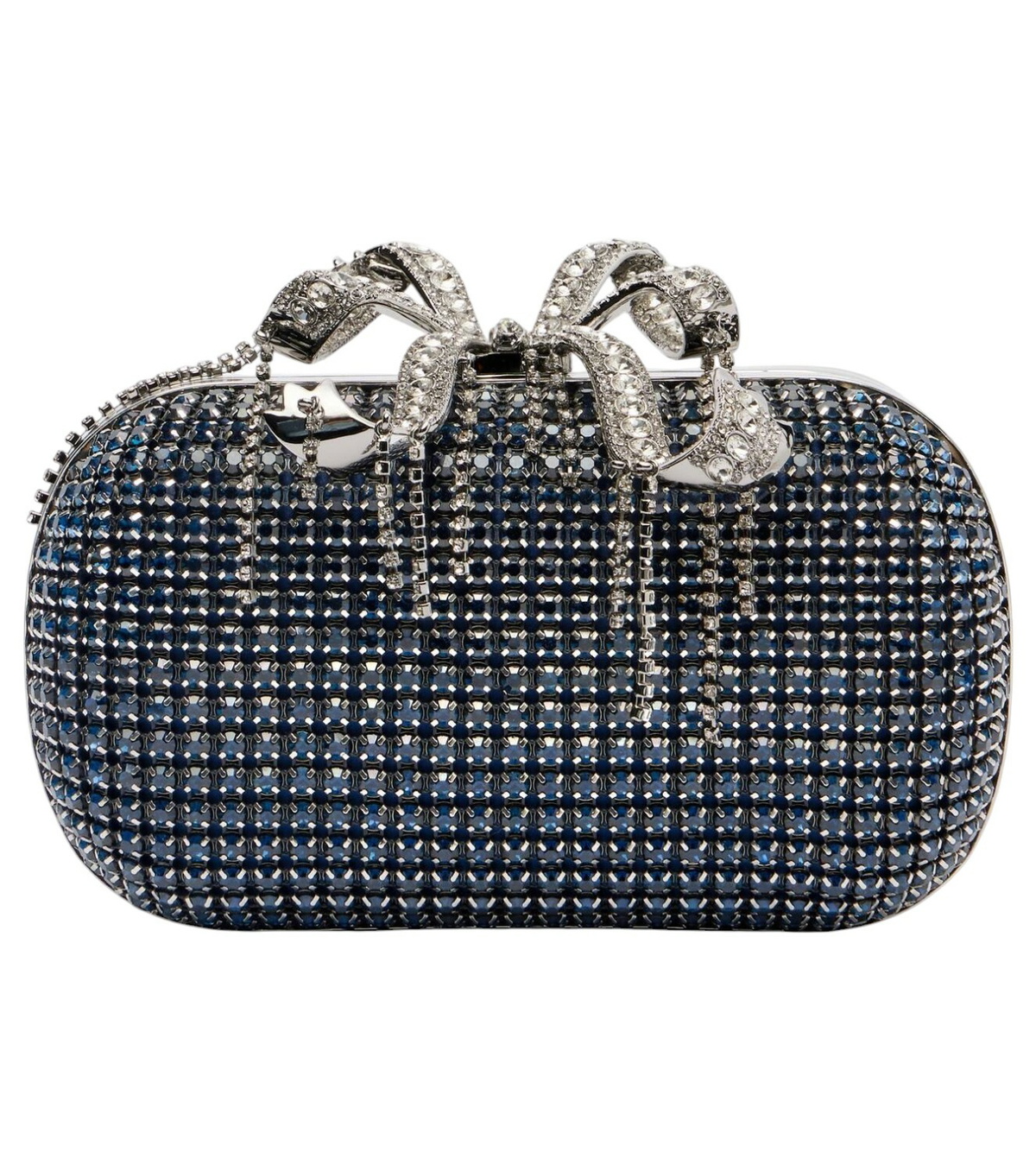トートバッグ SELF PORTRAIT 'Satin rhinestone vanity case' handbag Black Rhinestone Vanity Bag – self-portrait-US