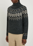 Vince Fair Isle Cashmere Jumper Grey