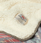 Faherty - Fleece-Lined Organic Cotton Jacquard Blanket - Blue